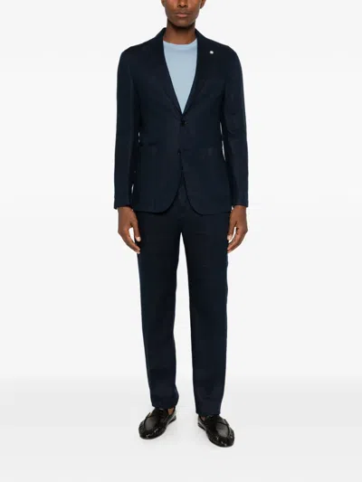 Manuel Ritz Single-breasted Blazer In Blue