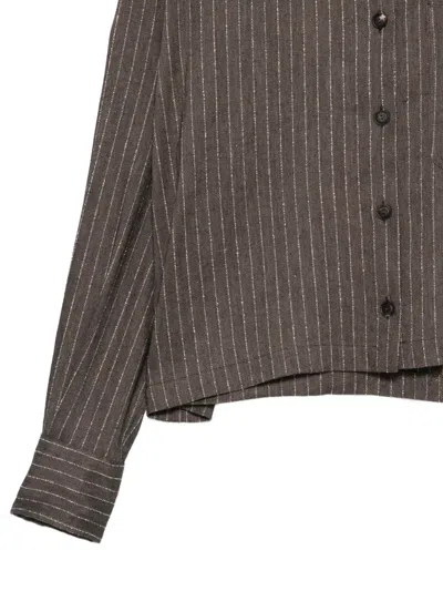 Antonelli Stripe-pattern Shirt In Gray
