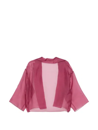 Antonelli Emma Sheer Silk Jacket In Multi