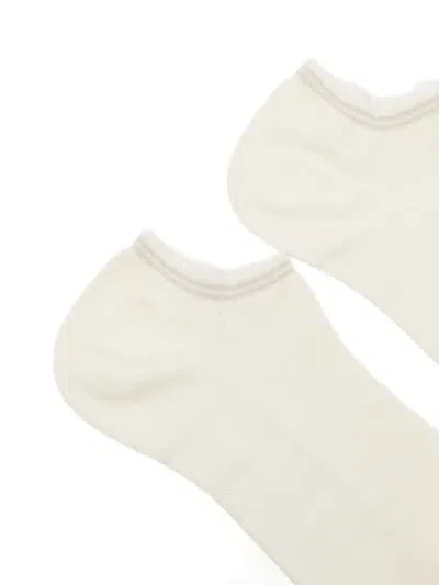 Zegna Microtexture Socks In White