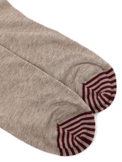 Zegna Tallone Righette Socks In Multi