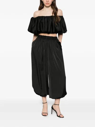 Parlor Elasticated-cuff Trousers In Black