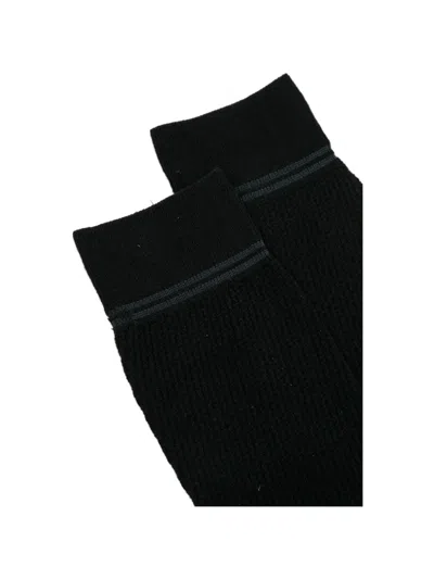 Zegna Texture First Socks In Black