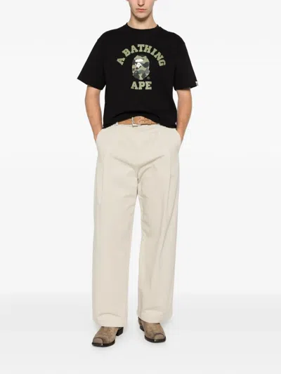 A Bathing Ape 카무플라주 프린트 티셔츠 In Black