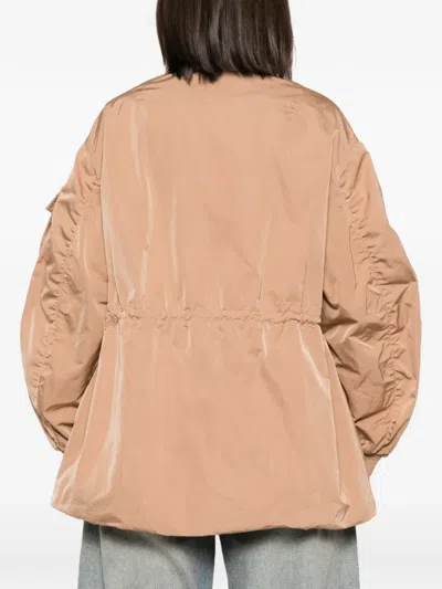 Ermanno Scervino Oversized Coat In Brown