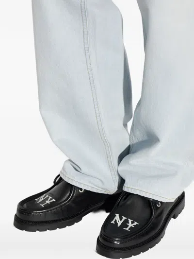Duke + Dexter Moby Ny-embroidered Boots In Black