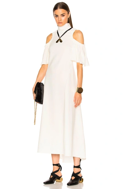 Shop Ellery Deity Dress In Black & Ivory