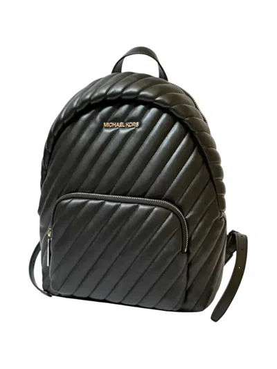 Michael Kors Medium Erin Quilted Backpack In Black