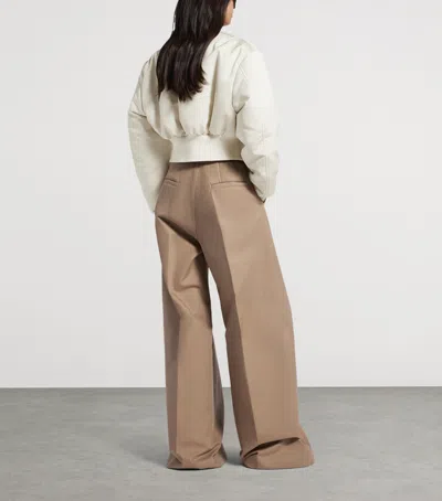 Balenciaga Cropped Bomber Jacket In Technical Faille In Multi