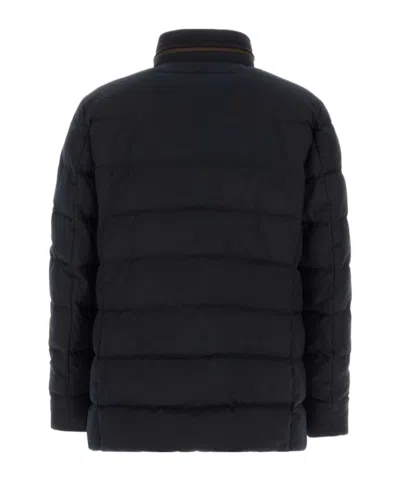 Moorer Midnight Blue Polyester Blend Ilvo Down Jacket In Black