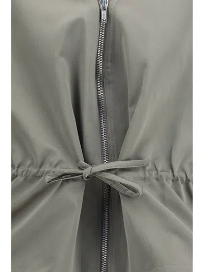 Rick Owens Bicolor Polyester Sleveless Jacket In Gray