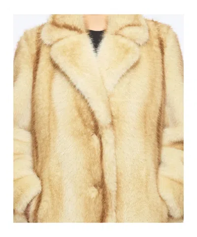 Stand Studio Nora Gradient Effect Buttoned Coat In Brown