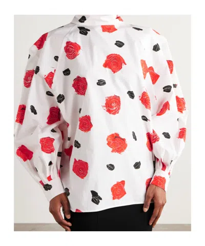 Marni Oversized Poplin Blouse In White