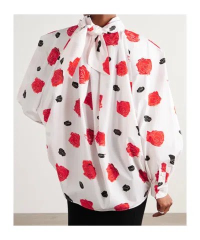 Marni Oversized Poplin Blouse In White