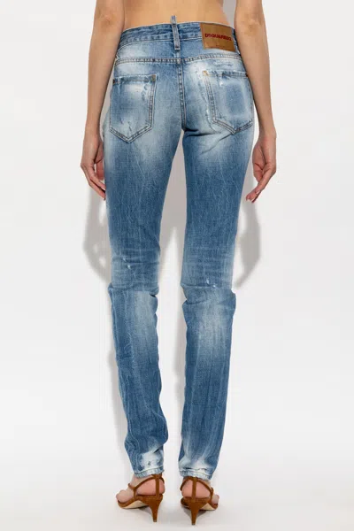 Dsquared2 Belt Loop Jeans In Blue