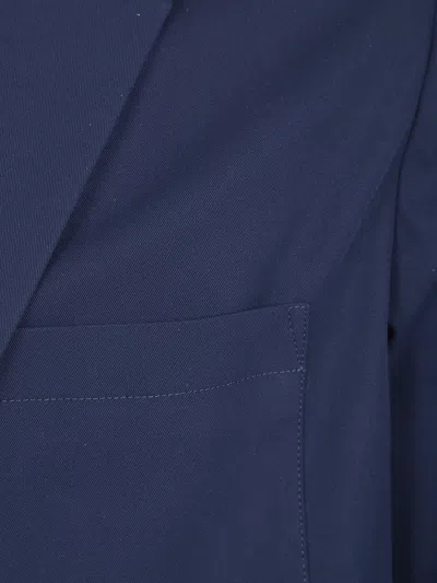 Pt01 Single Breasted Jacket In Blue