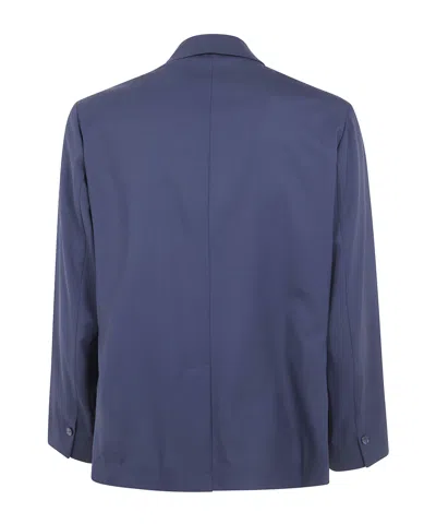 Pt01 Double Breasted Jacket In Blue