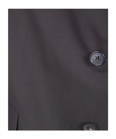 Pt01 Double Breasted Jacket In Brown