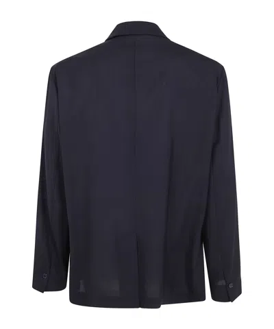 Pt01 Double Breasted Jacket In Blue