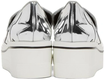 Shop Stella Mccartney Silver Star Platform Binx Sneakers