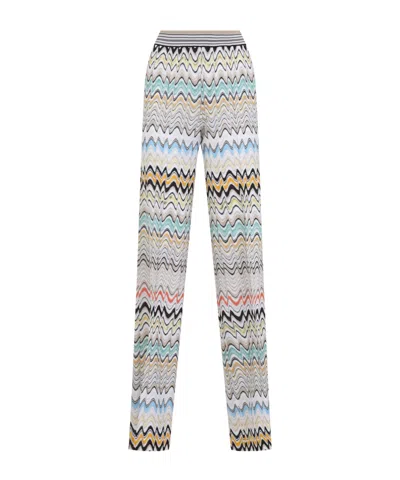 Missoni Pull On Pants Multicolor Beige Light Base In Multi