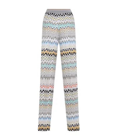 Missoni Pull On Pants Multicolor Beige Light Base In Multi