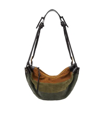 Isabel Marant Womens Multicolor Khaki Maia Medium Suede Shoulder Bag
