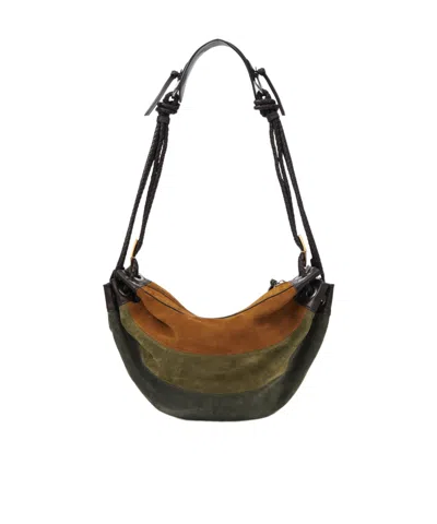 Isabel Marant Womens Multicolor Khaki Maia Medium Suede Shoulder Bag