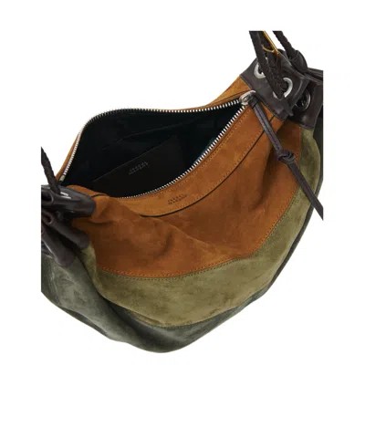 Isabel Marant Womens Multicolor Khaki Maia Medium Suede Shoulder Bag