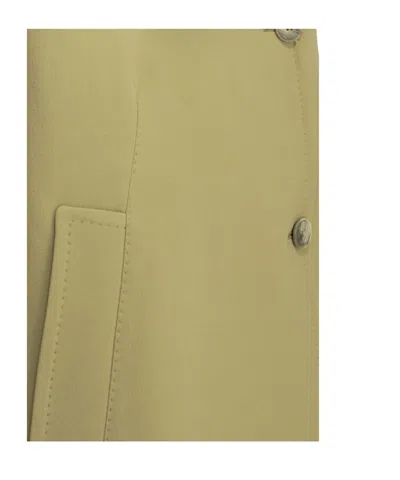 Herno Single-breasted Relaxed Coat In Green