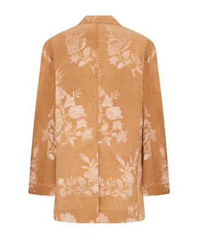R13 Single-breasted Blazer In Brown