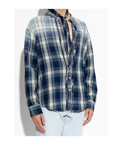 Dsquared2 Checked Ruffled Shirt In Brown