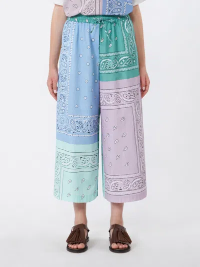 Weekend Max Mara Pepe Patchwork Bandana Trousers In Multi