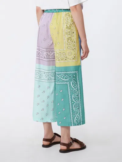 Weekend Max Mara Pepe Patchwork Bandana Trousers In Multi
