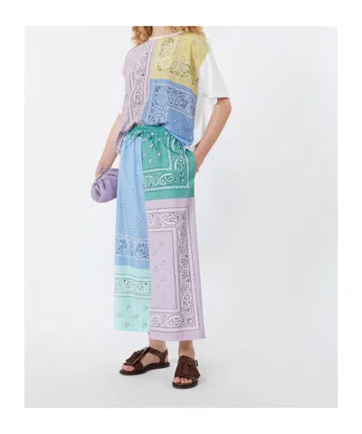 Weekend Max Mara Pepe Patchwork Bandana Trousers In Multi