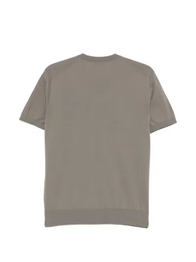 Corneliani Embroidered-logo T-shirt In Gray
