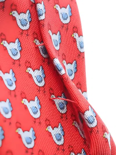 Pre-owned Hermes 2010 Pattern Silk Tie In Red