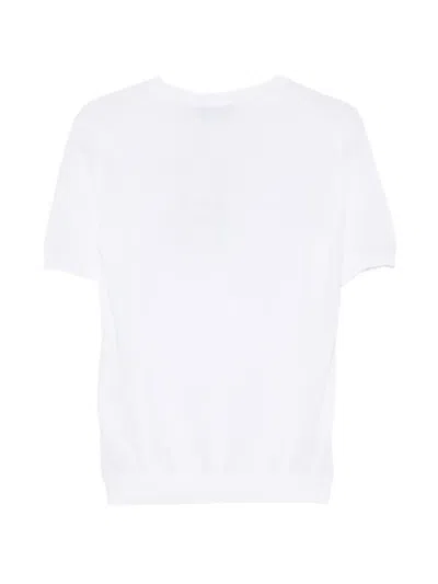 Cenere Fine-knit T-shirt In White