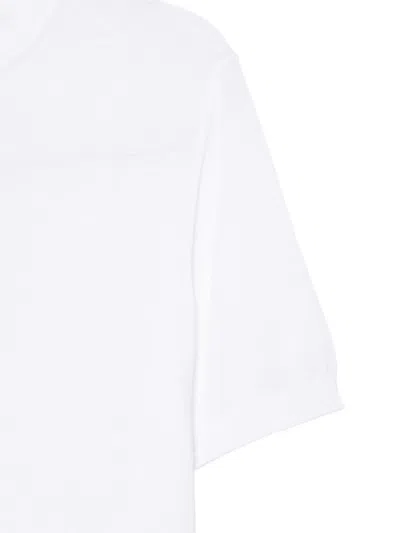 Cenere Fine-knit T-shirt In White