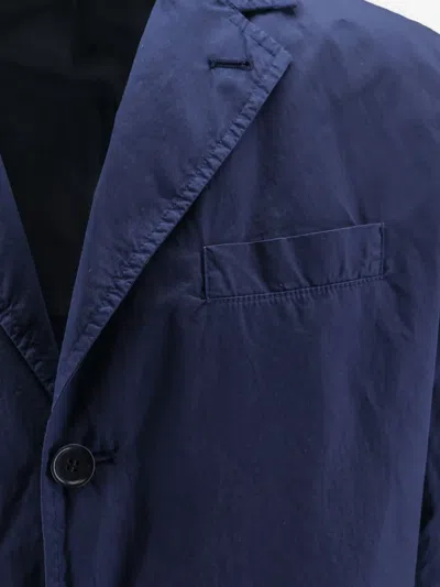 Aspesi Single-breasted Long-sleeved Suit Jacket In Blue