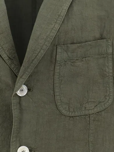 Aspesi Samuraki Linen Blazer In Green