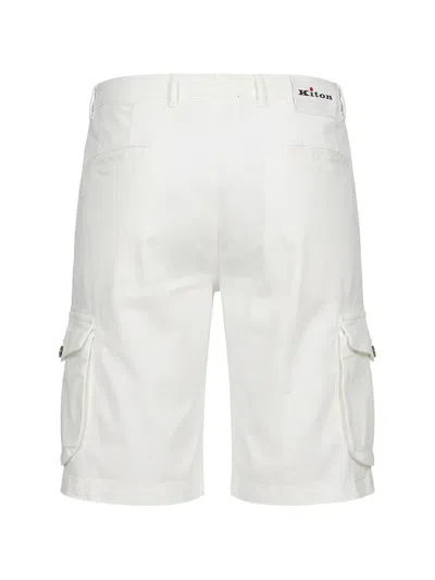 Kiton Cargo-pocket Shorts In White
