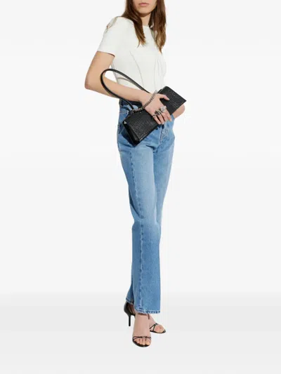 Alexander Mcqueen Ribbed Open-knit T-shirt In White