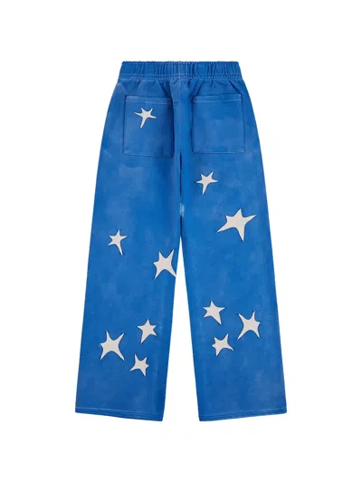 Kidsuper Star-patchwork Track Pants In Blue