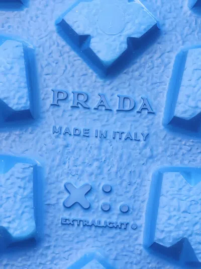 Pre-owned Prada 2010s Logo Slides In Blue