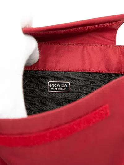 Pre-owned Prada 2000-2013 Tessuto Pouch In Red