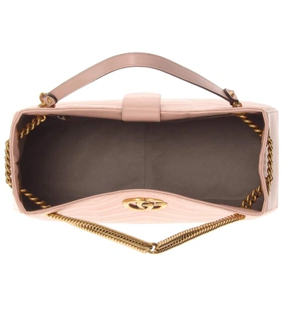 Shop Gucci Gg Marmont Leather Shoulder Bag In Pink