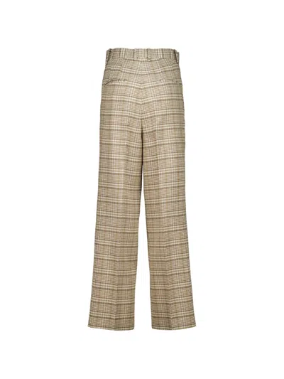 Auralee Check-pattern Trousers In Gray