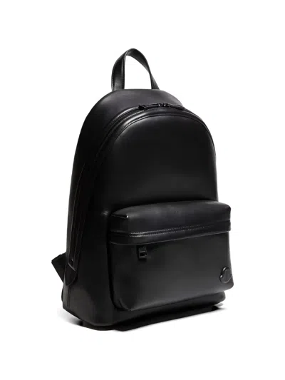 Moncler Carlo Leather Backpack In Black