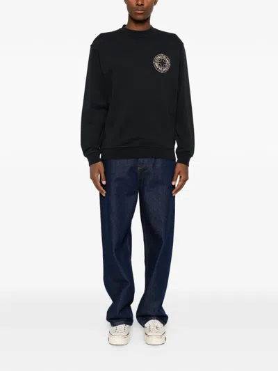 Stone Logo-print Sweatshirt In Blue